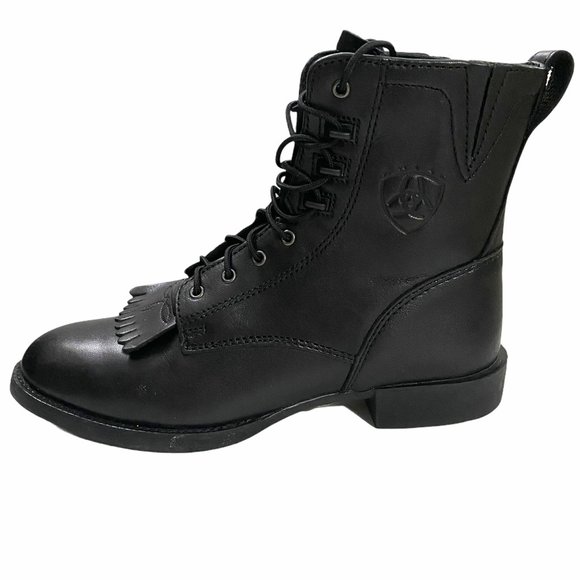 Ariat Heritage Lacer II Black Leather Kiltie Boots - Picture 11 of 11